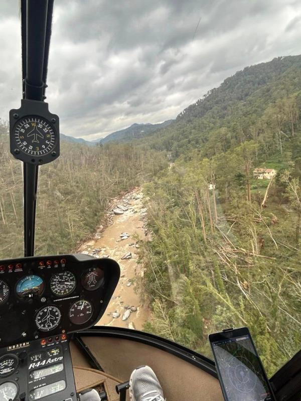 Photo taken from Jordan Seidhom's helicopter