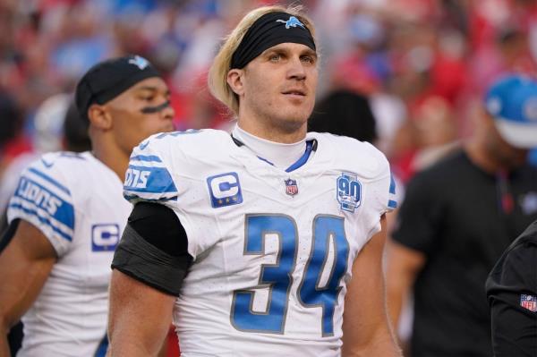 Detroit Lions linebacker Alex Anzalone in September 2023.